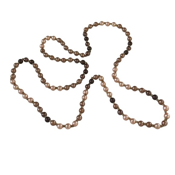 Beaded Faux Pearl Necklace One Strand Pull Over Jewelry or Craft Beads u - Picture 1 of 6